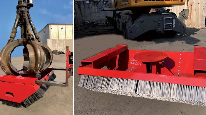 Fork Attachment + Grapple 2 x 1.6 – Industrial broom with grapple system